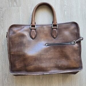 Berluti‎ Paris Brown Leather Academia Briefcase